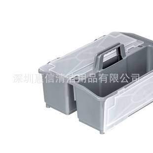 白云清洁AF08408多用途清洁桶塑料可重叠收纳盒工具盒清洁篮带盖