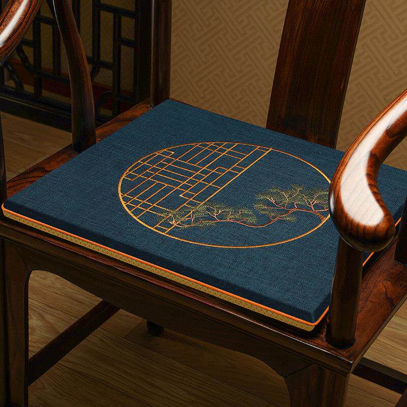中式国风坐垫古典家具实木椅垫红木沙发垫子订做太师椅茶椅圈椅垫