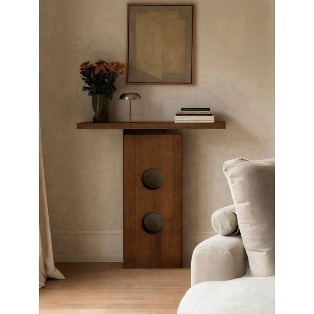 中世纪Wabi-Sabi风格实木入口桌简单现代客厅隔断架入口桌入口柜,住宅家具,玄关台,淘宝优惠券,粉丝福利购,淘宝优惠卷