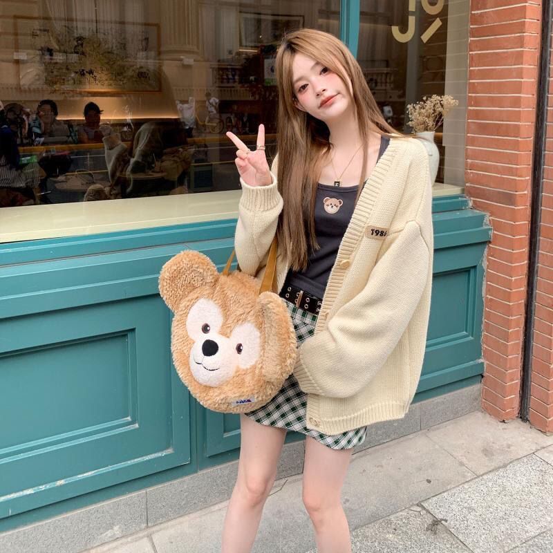 慵懒风针织开衫女秋冬韩版宽松温柔气质学院风小个子休闲毛衣外套