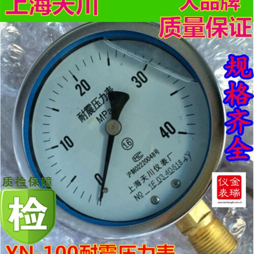 耐震压力表yn100油压表液压/防震压力表YN-100耐震压力表上海天川
