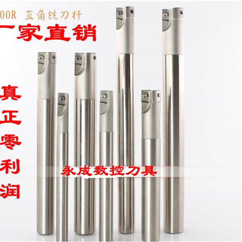 白色抗震加硬杆CNC加工中心/直角台肩阶300R/400R面铣刀杆/图片