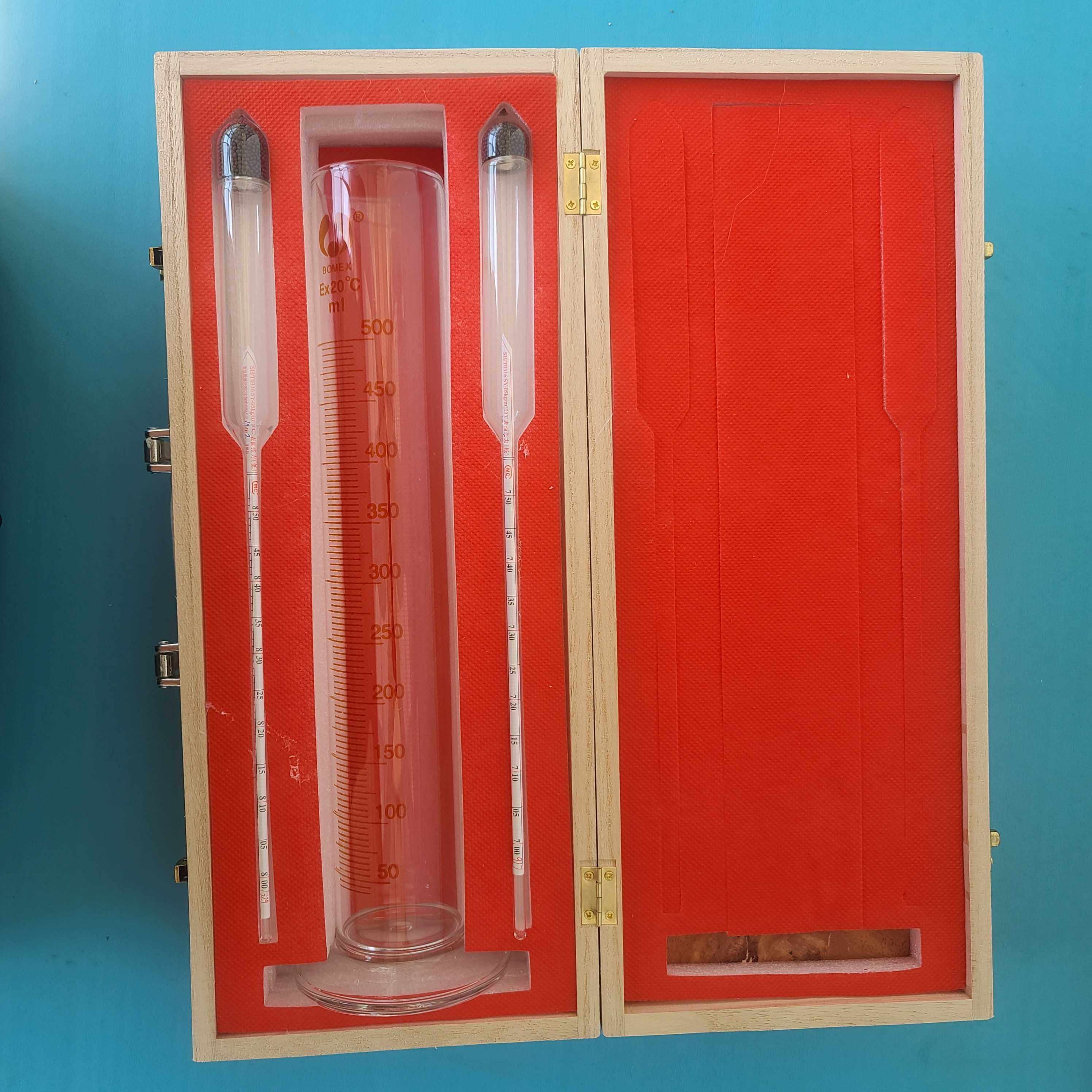 包检木盒带量筒石油密度计汽油0.70-0.75柴油0.80-0.85高精比重计