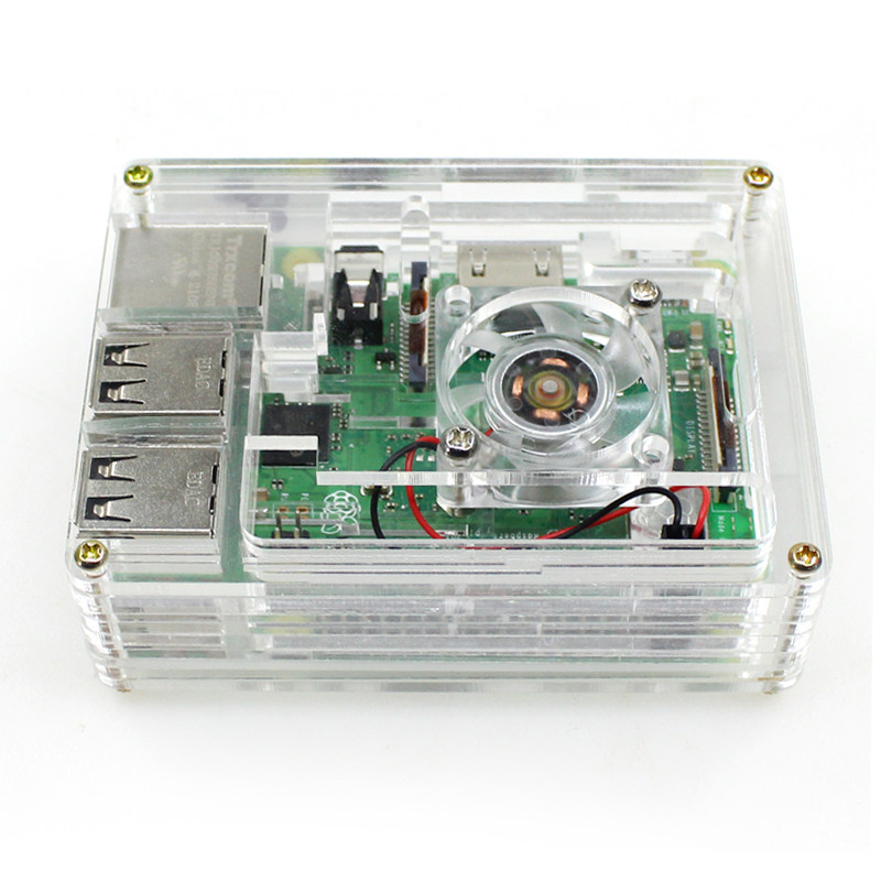 树莓派3代B型散热外壳 Raspberry Pi 3B/3B+ 九层亚克力外壳盒子