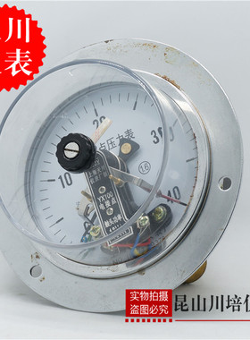 轴向带边电接点压力表YX-100ZT上海天川0-10,16,25,40,60MPA触点