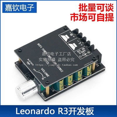 100W*2迷你版50W80W大功率5.0蓝牙功放板带旋钮调节音量开关1002L