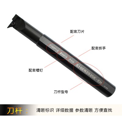 SIGER小孔径切槽刀杆SIGER0808A-EH及普斯特刀片GER150-B P6205