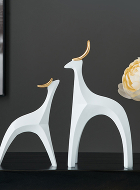 小鹿摆件家c居饰品酒柜装饰品电视柜客厅玄关轻奢高档高级感工艺