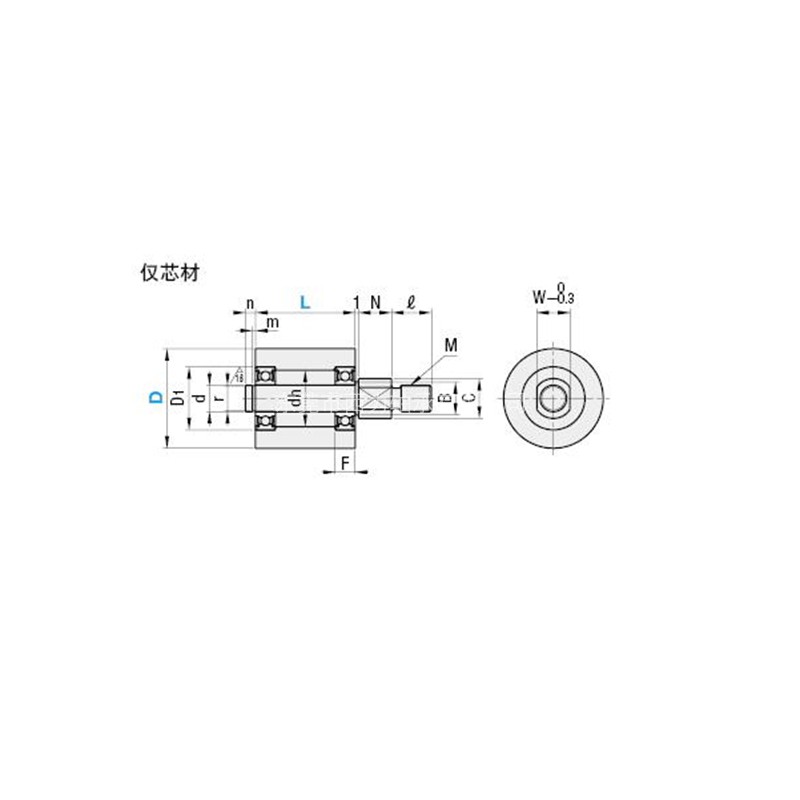 替代米思b米 GS20-25 纵向型滚轮无动力滚筒 立式导向滚轮