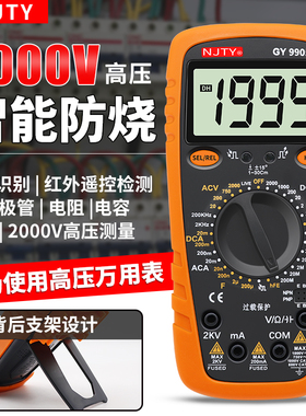 天宇DY9905T矿用数字万用表2000V高压矿场数显万能表防烧高精度