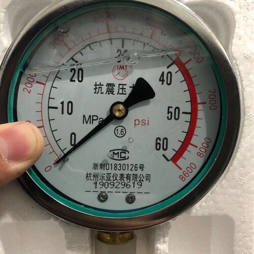 YN-100 60Mpa液压表千斤顶耐震压力表抗震压力表杭州东亚仪表