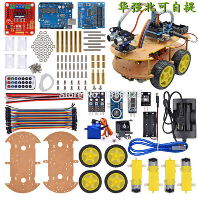 itead rduino智能小车底盘4WD/四轮驱动双层板 循迹/避障 DIY套件