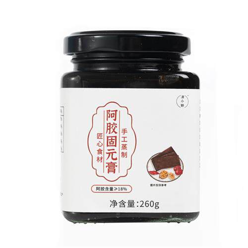 阿胶固元膏纯手工即食滋补自蒸制膏女气血方260g瓶装ejiao固元膏