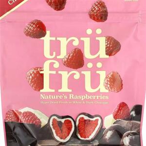 美国进口零食礼品Tru Fru冻干草莓椰子芒果覆盆子夹心黑巧克力96g