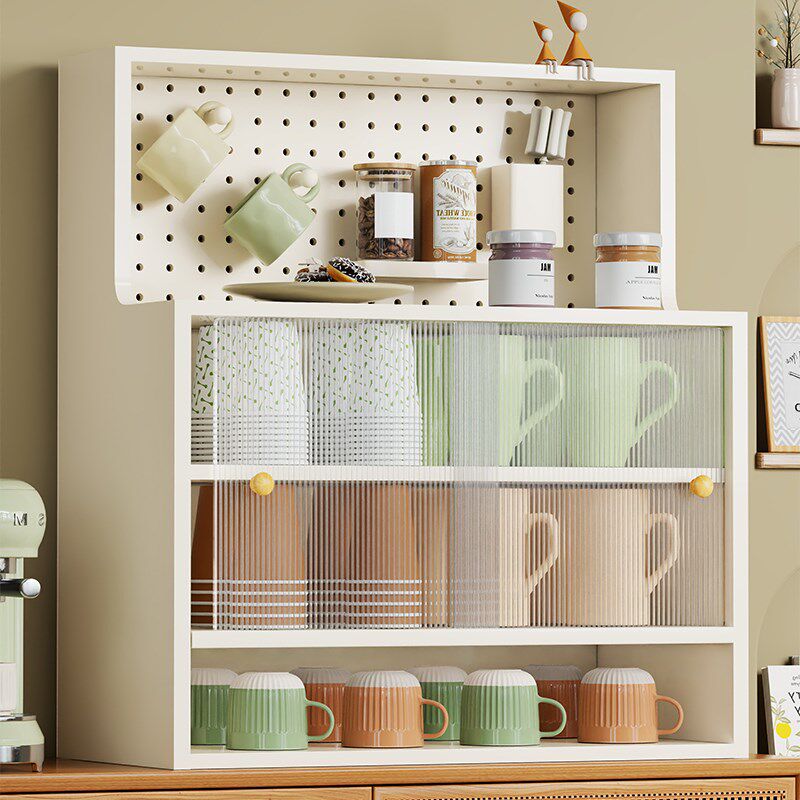 杯子收纳置物架家用台面水杯架z防尘杯柜厨房桌面多功能碗碟收纳