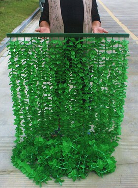 绿色叶子门帘竹子挂帘玄关隔断阳台帘宾馆餐馆茶吧W足浴店装饰品