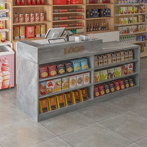 小型吧台桌超市收银台简r约现代柜台文具店铺商用前台便利店接待