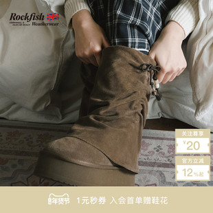 RockfishWeatherwear冬季时尚堆堆靴舒适百搭显瘦可翻折雪地靴