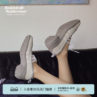 RockfishWeatherwear26夏季新品方头绑带休闲透气高跟芭蕾舞女鞋