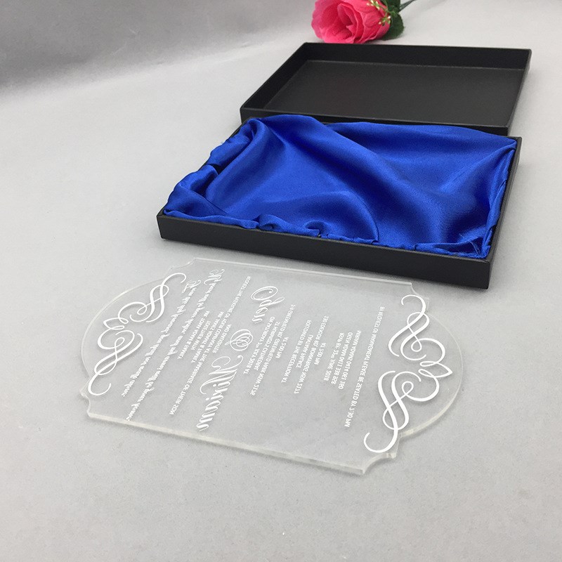 透明亚克力有机玻璃邀请函 亚克力婚礼邀请卡 结婚纪念卡请帖丝印