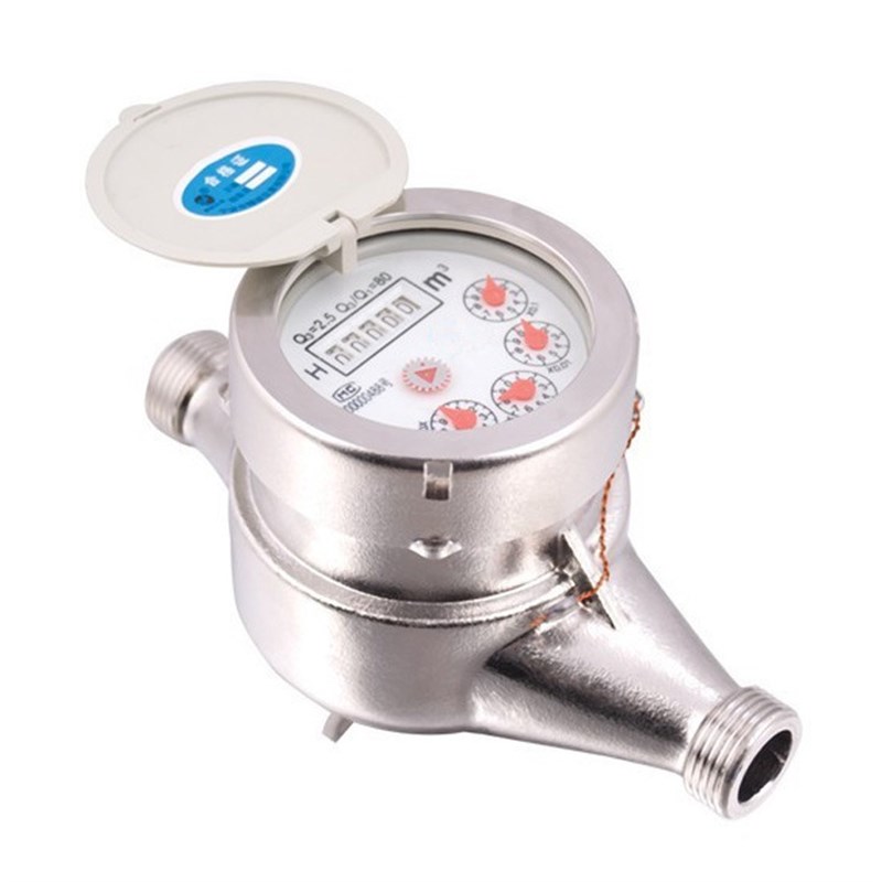防磁旋翼式不锈钢机械水表 抗干扰E型家用水表 耐高温冷水表配件