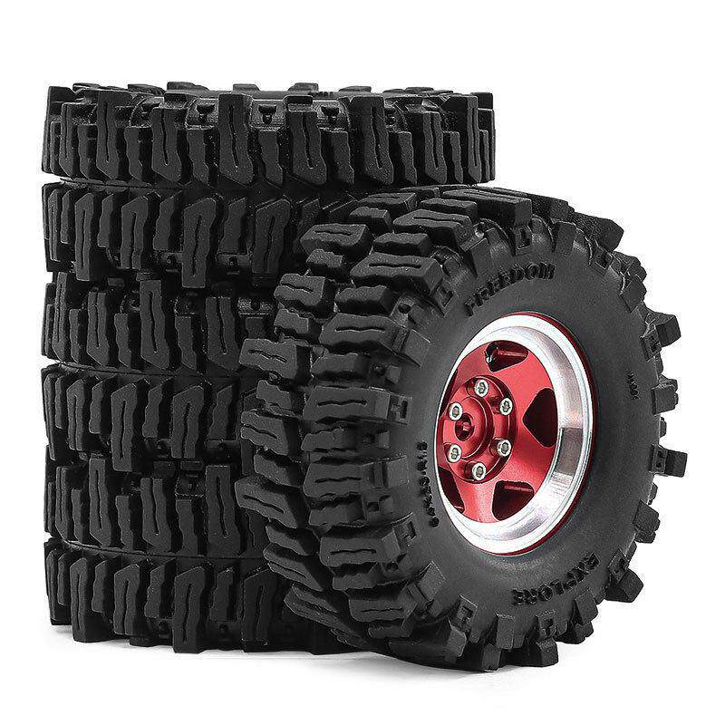 1/18TRX4M SCX24 FMS Ascent-18 1.3英寸轮毂轮胎 攀爬车胎皮D338