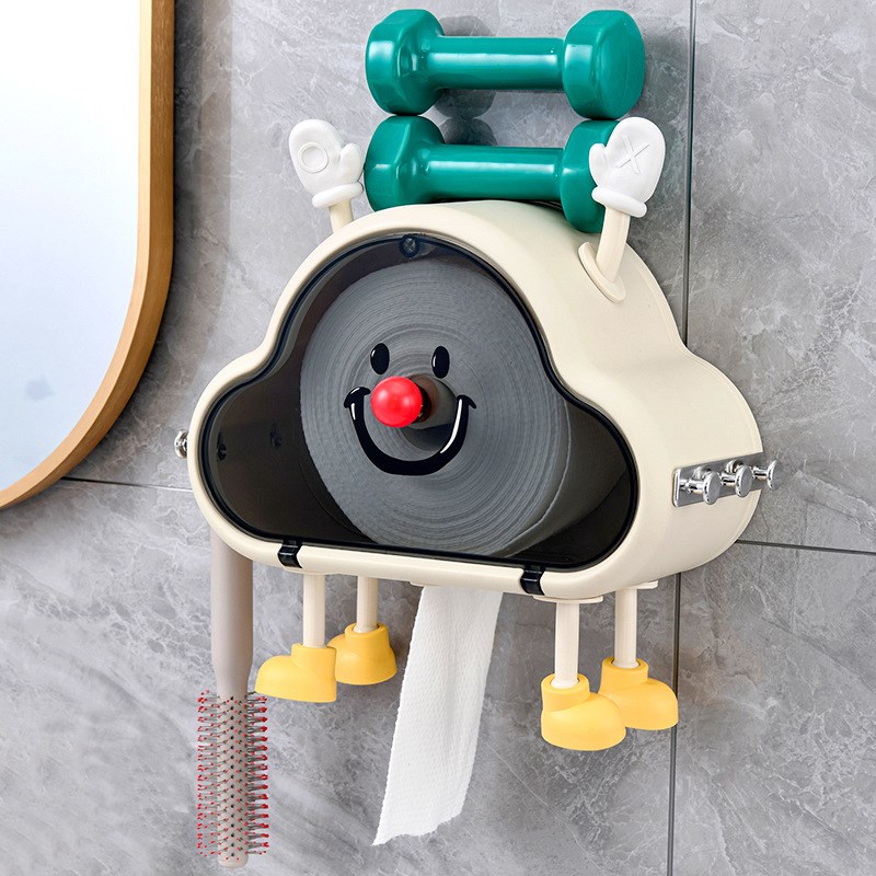 塑料纸巾盒壁挂式厕所卫生间免打孔防水抽纸盒洗手间卷纸盒置物架