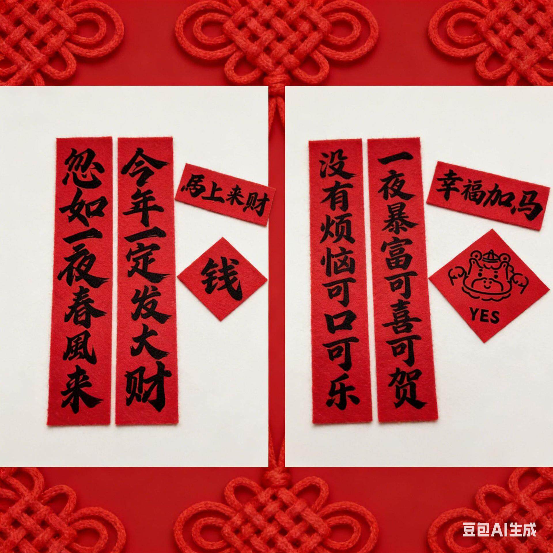 新年对联2026马年书法春联春节过年大门福字贴烫金磁吸