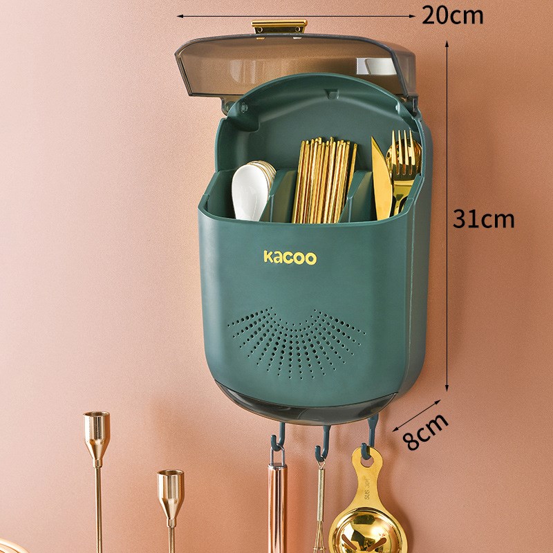 筷子笼家用筒置物架收纳盒壁挂式筷笼沥水篓快子桶餐具桶勺子厨房