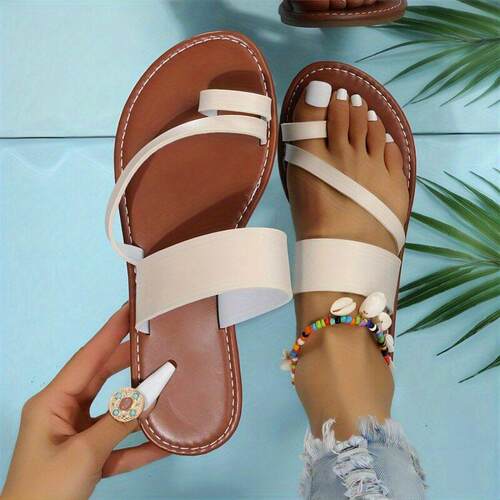 Lightweight Summer Beach Slide Women's Loop Toe Slide跨境