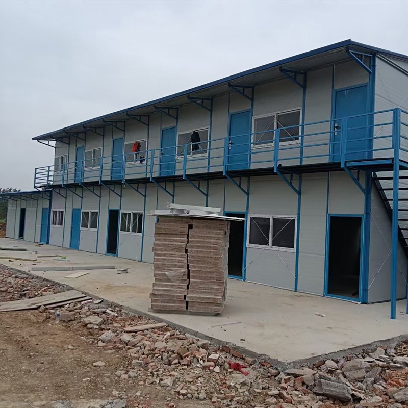 工地活动板房 彩钢K式房户外流动钢结构彩钢板集成房屋 打包箱房