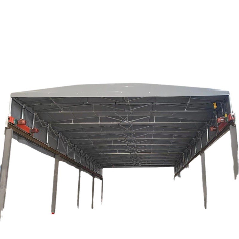 养殖场移动防雨推拉棚 大排档遮阳推拉篷 物流仓库帐篷生产