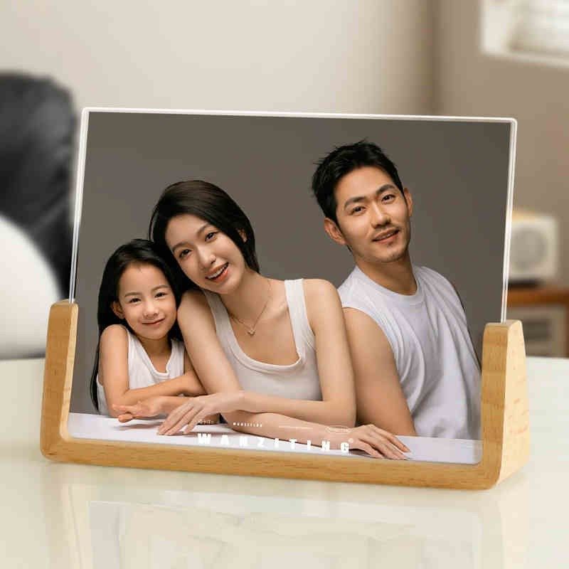 高级感实木相框摆台洗照片定制透明亚克力空框做成相册加打印6寸8,家居饰品,相框/画框,淘宝优惠券,粉丝福利购,淘宝优惠卷