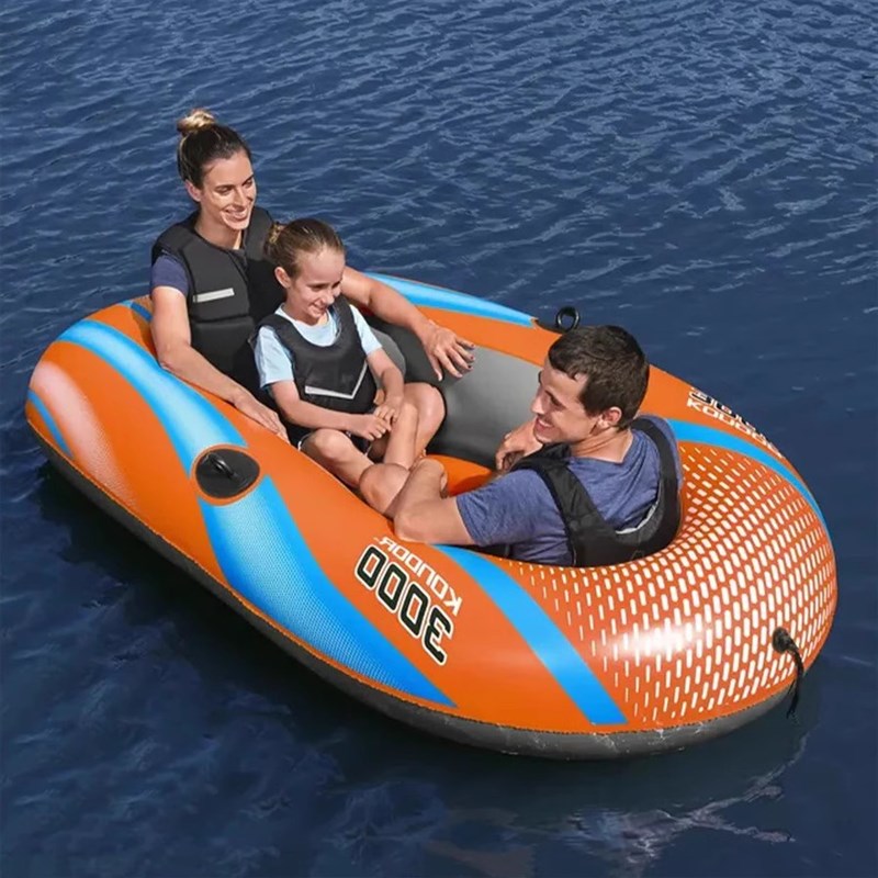 户外加大钓鱼船充气船漂流船橡皮艇双人独木舟钓鱼冲锋舟