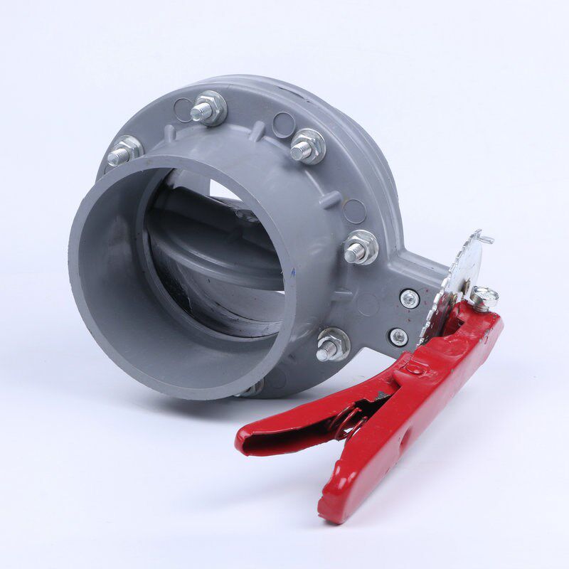 工程PVC法兰蝶阀 手柄对夹式蝶阀厂家 upvc涡轮法兰蝶阀110-200mm