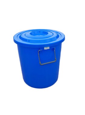 160L蓝色加厚塑料铁柄桶新HDPE料水桶储水酿酒垃圾桶带盖子