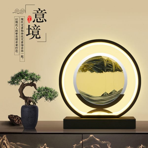 流沙画台灯2022年新款现代简约卧室床头装饰灯创意解压摆件礼物灯图片