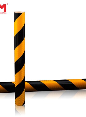 DM/道明微棱镜型铝基膜厂家直销黑黄反光铝基膜警示反光膜DM7660