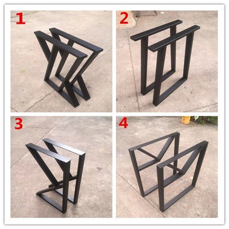 茶几桌腿支架大板桌吧台桌架铁架办公桌电脑桌实木餐桌脚铁艺定制