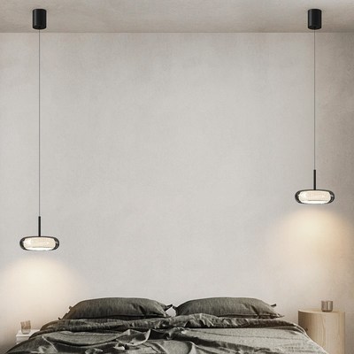 餐厅灯吊灯2025年新款轻奢高级感设计师款餐桌吧台主灯玻璃床头灯