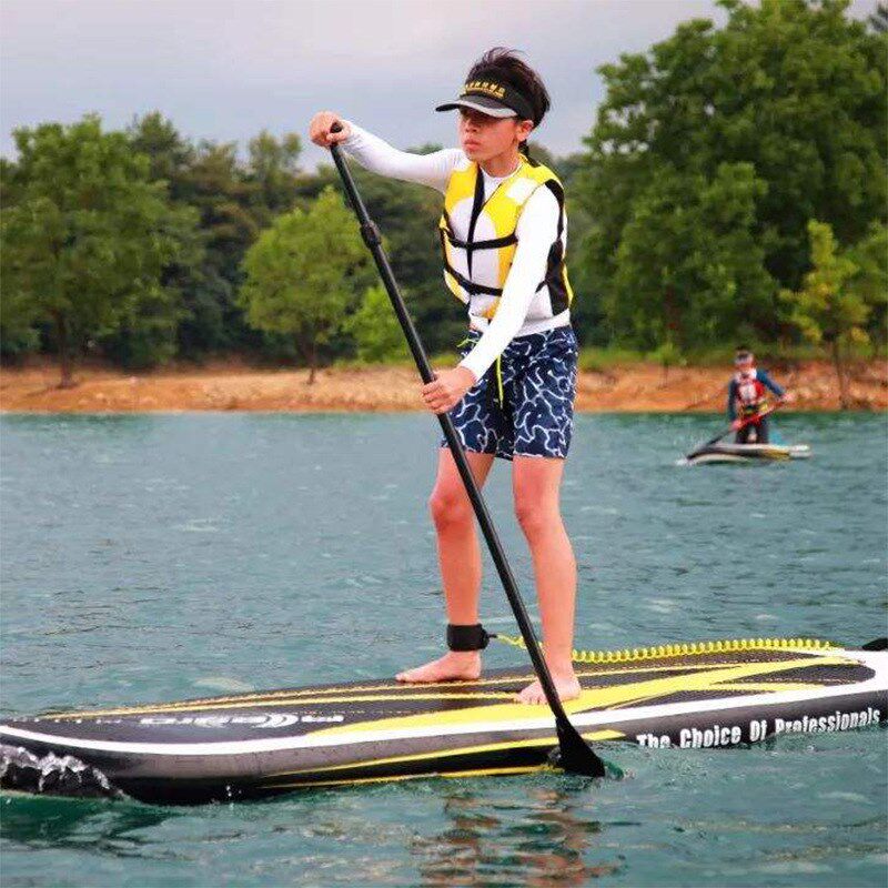 博荣黑色拼接可调节3段式铝合金冲浪板划桨sup桨单边单叶桨船桨