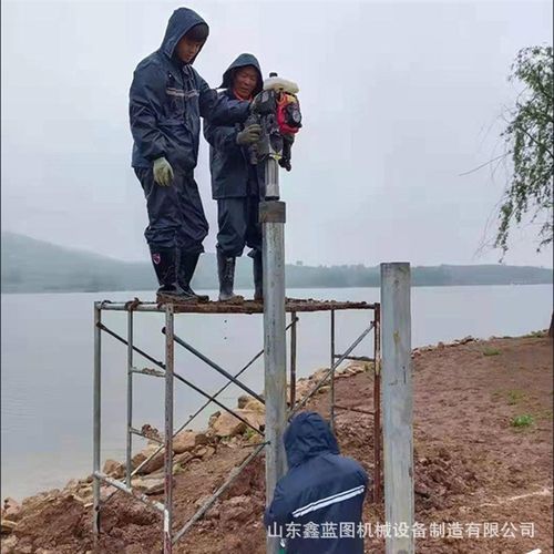 户外河道应急打桩机工地角铁角钢植桩机多用途大棚果园木桩入土锤