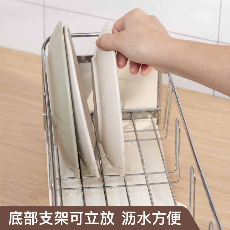 碗筷沥水架窄款碗碟架台面小尺寸碗架置物架家用厨房碗盘收纳架