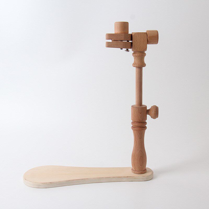 坐式刺绣架榉木刺绣绣架可调节桌面戳戳绣十字绣工具实木架子跨境