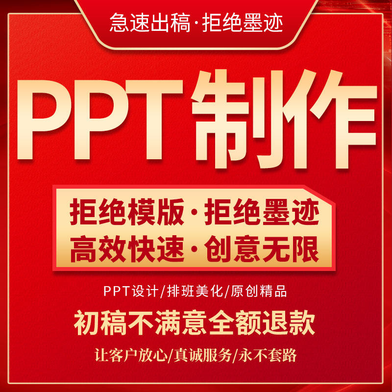 ppt制作代做设计美化模板修改定制工作汇报企业宣传演讲课件总结