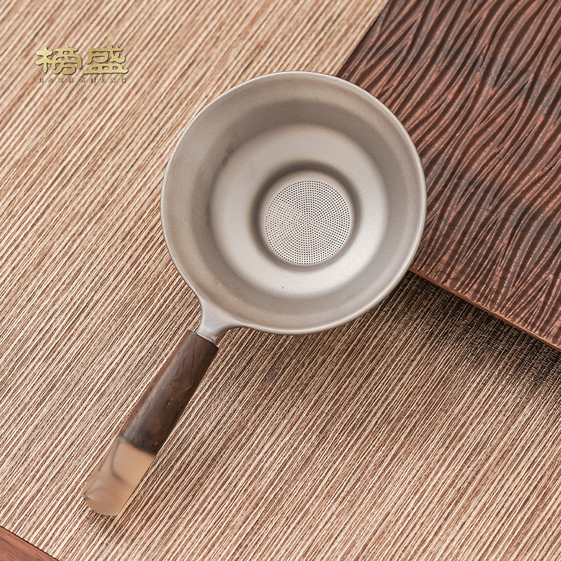 纯钛茶漏茶滤千孔一体滤茶器超细茶叶滤网茶隔公道W杯高档过滤网