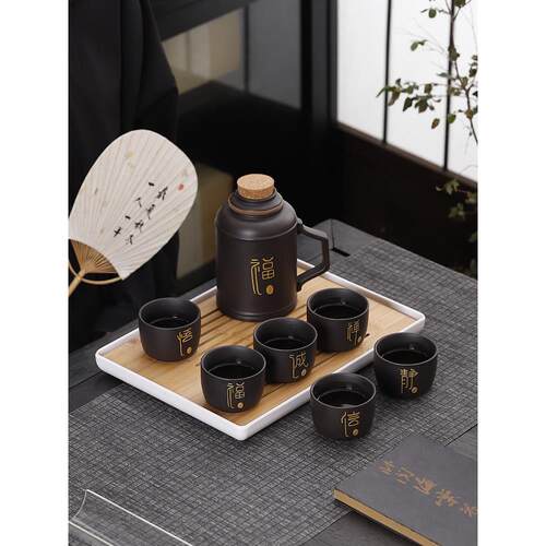 紫砂原矿茶具套装家用小暖壶大号容量泡茶壶热水壶客厅茶杯焖茶壶