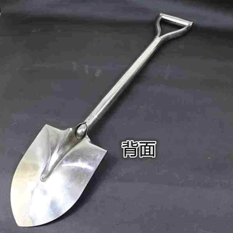 园艺种花松土工具不锈p钢铲子花铲铁铲H 户外农用尖头小铁锹挖实