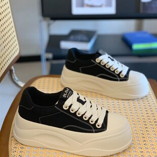 减龄高级感大头板鞋 2025秋冬超火休闲鞋 松糕厚底6CM小个子女时尚