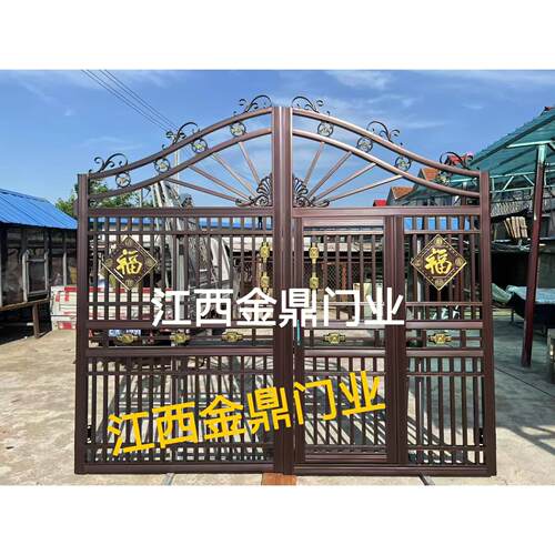不锈钢庭院烤漆大门别墅进户庭院乡村农村大门不锈钢户外双开门